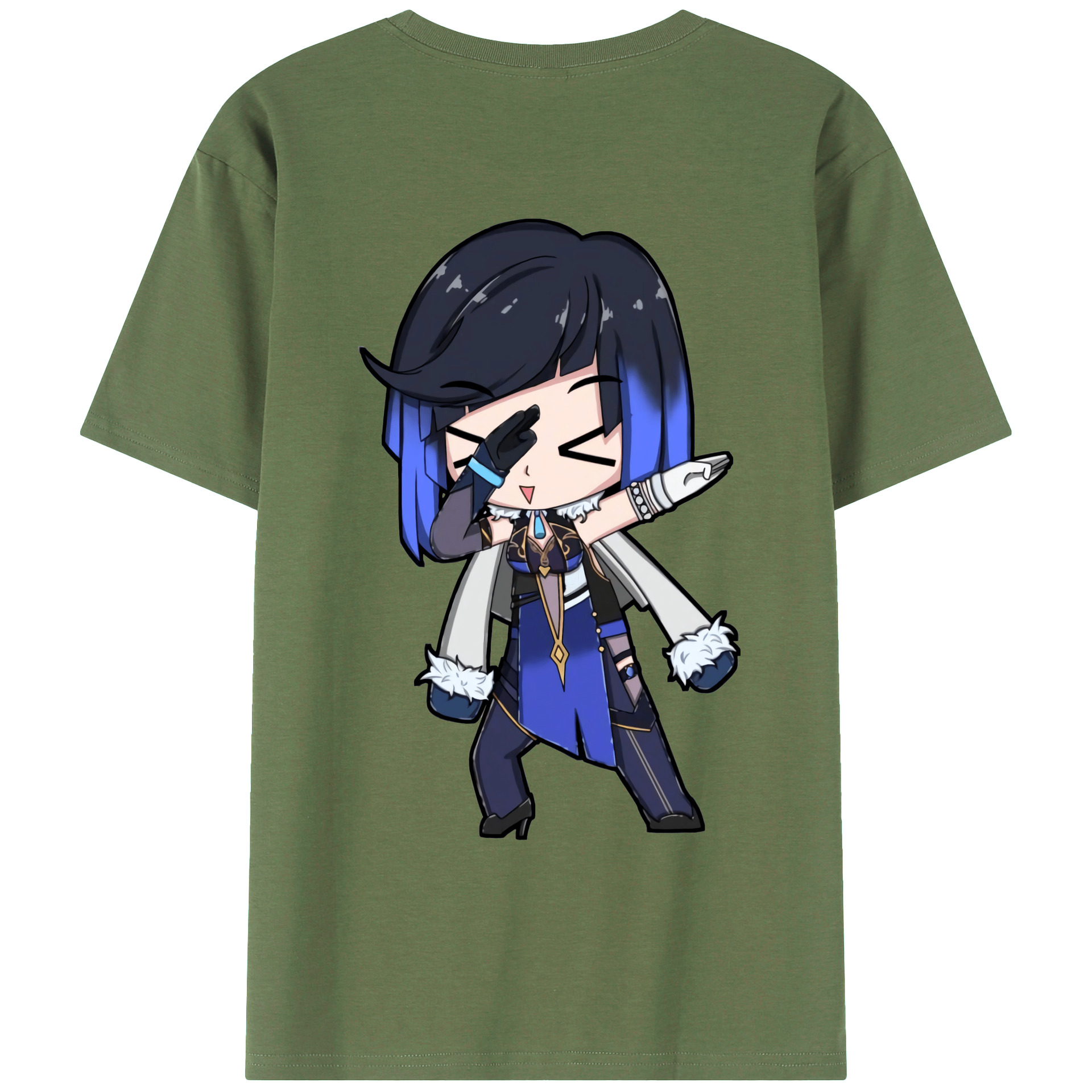 げんし神 夜兰 やらん genshin Yaran 綿100％ メンズ半袖Tシャツ（バックプリント） 通気性